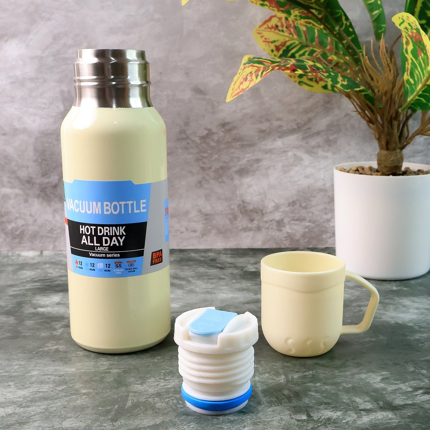 Stylish White Vacuum Bottle Set Stylish White Vacuum Bottle Set